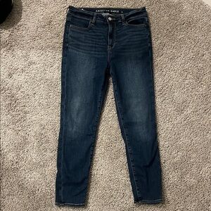American Eagle Outfitters Women's Dark Blue Skinny Jeans